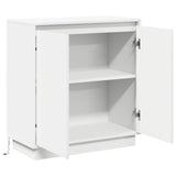 LED Sideboard for White 71 x 34,5 x 75 cm Engineered Wood - Close-Up Angle