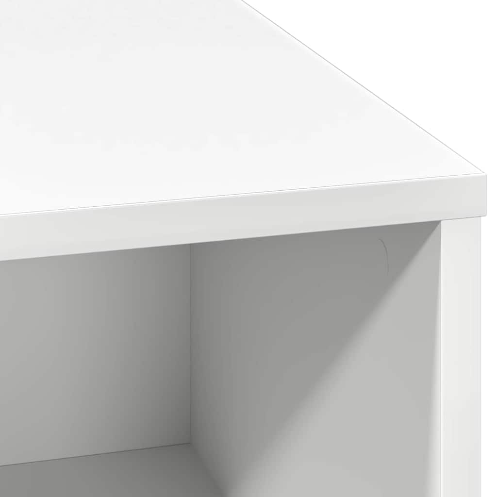 Sideboard with LED White 71 x 34.5 x 75 cm Engineered wood