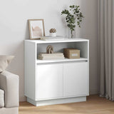Sideboard with LED White 71 x 34.5 x 75 cm Engineered wood