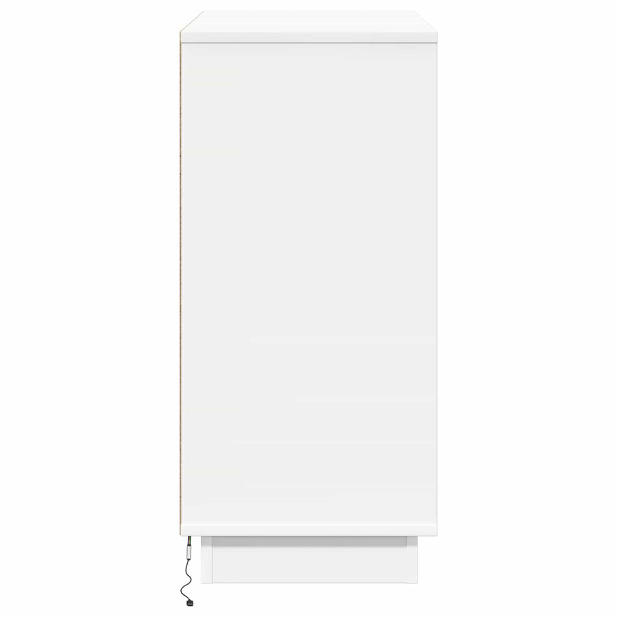 LED Sideboard White 71 x 34,5 x 75 cm Engineered Wood