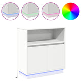 LED Sideboard White 71 x 34,5 x 75 cm Engineered Wood - Top-Down View