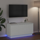 TV Cabinet 100 x 38 x 49 cm White Engineered Wood - 45-Degree Angle
