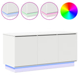 TV Cabinet 100 x 38 x 49 cm White Engineered Wood - Top-Down View