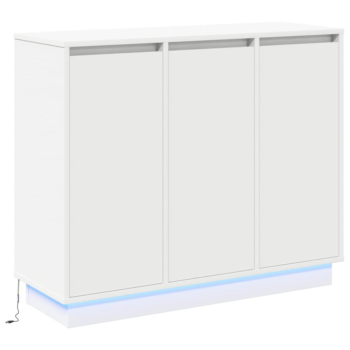 LED Sideboard White 90 x 32 x 75 cm Engineered Wood