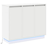 LED Sideboard White 90 x 32 x 75 cm Engineered Wood - Front View