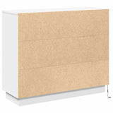 LED Sideboard White 90 x 32 x 75 cm Engineered Wood - Extra Image
