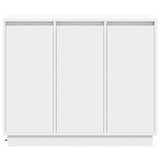 LED Sideboard White 90 x 32 x 75 cm Engineered Wood - Low Angle