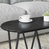 Coffee Table Black Oak 80 x 40 x 40.5 cm - Top-Down View