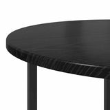 Side Table Set 2 pcs Black oak 50 x 50 x 50 cm - Close-Up Angle