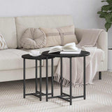 Side Table Set 2 pcs Black Oak