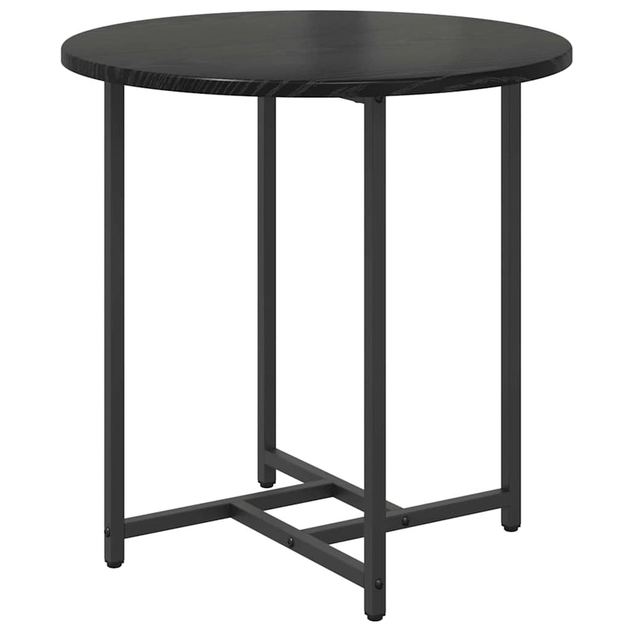 Side Table Set 2 pcs Black Oak 50 x 50 x 50 cm
