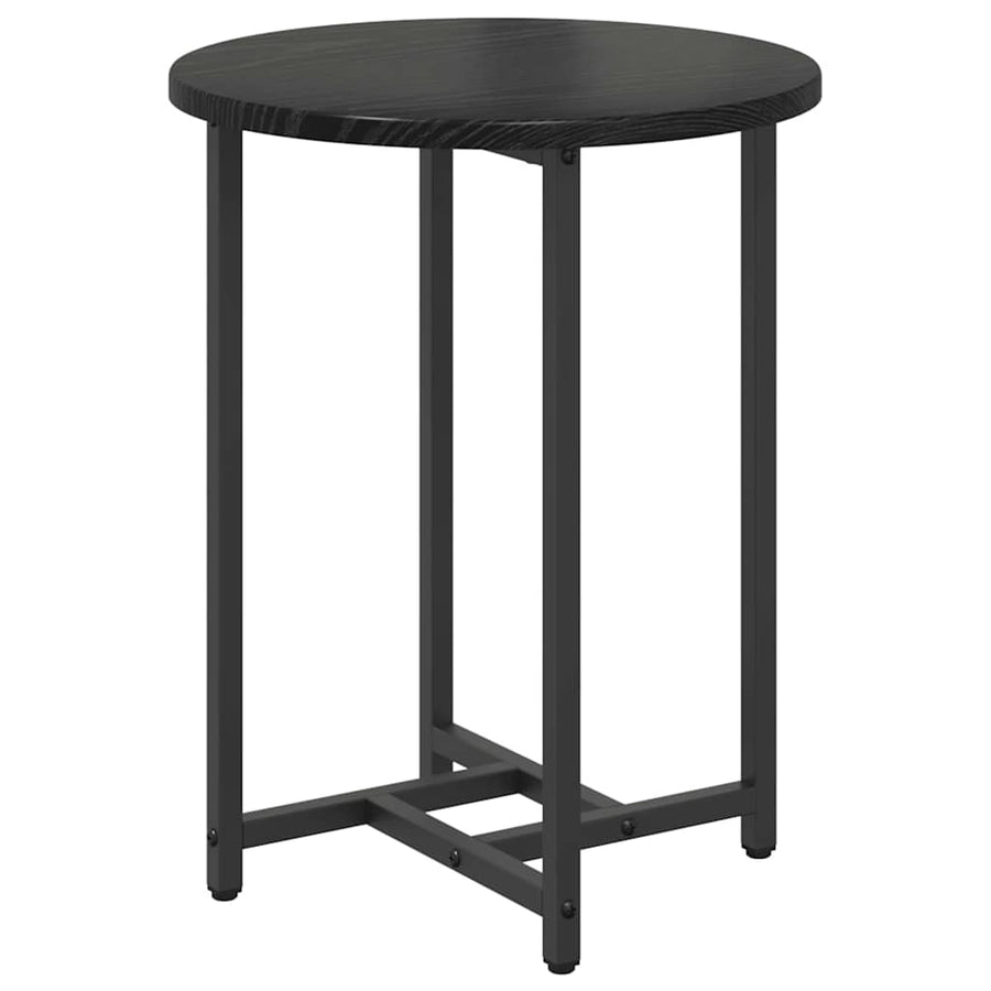 Side Table Set 2 pcs Black Oak 50 x 50 x 50 cm