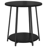 Side Table Set with Shelf 2 pcs Black oak 50 x 50 x 51 cm - 45-Degree Angle