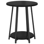 Side Table Set 2 pcs Black Oak 50 x 50 x 51 cm