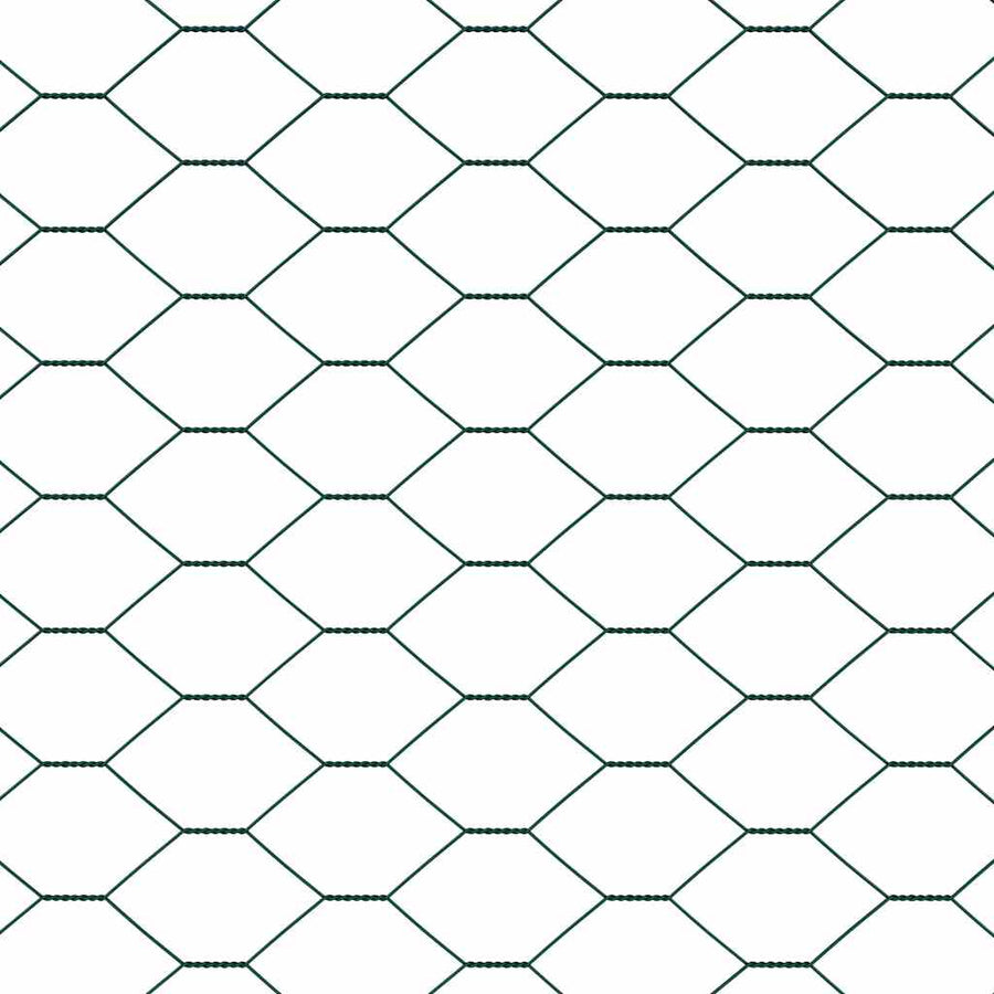 Hexagonal Fence Ground Fix 25 x 1 m PVC-Coated Steel Mesh