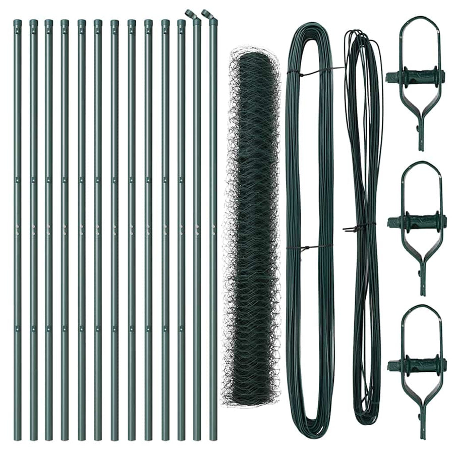Hexagonal Fence Ground Fix 25 x 1 m PVC-Coated Steel Mesh