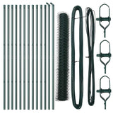 Outdoor Hexagonal Fence Ground Fix 25 x 1 m PVC-Coated Steel