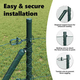 Hexagonal Fence Ground Fix 25 x 1,2 m PVC-Coated Steel Green