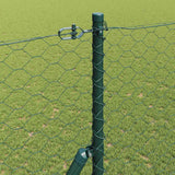 Fence Post Green 25 x 1,5 m (50 mm mesh) Steel - Top-Down View