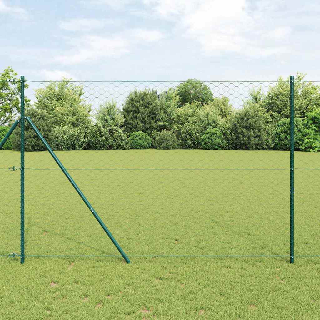 Fence Post Green 25 x 1,5 m (50 mm mesh) Steel
