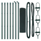 Welded Wire Fence Ground Fix 10 x 0,5 m PVC-Coated Steel Green - Top-Down View