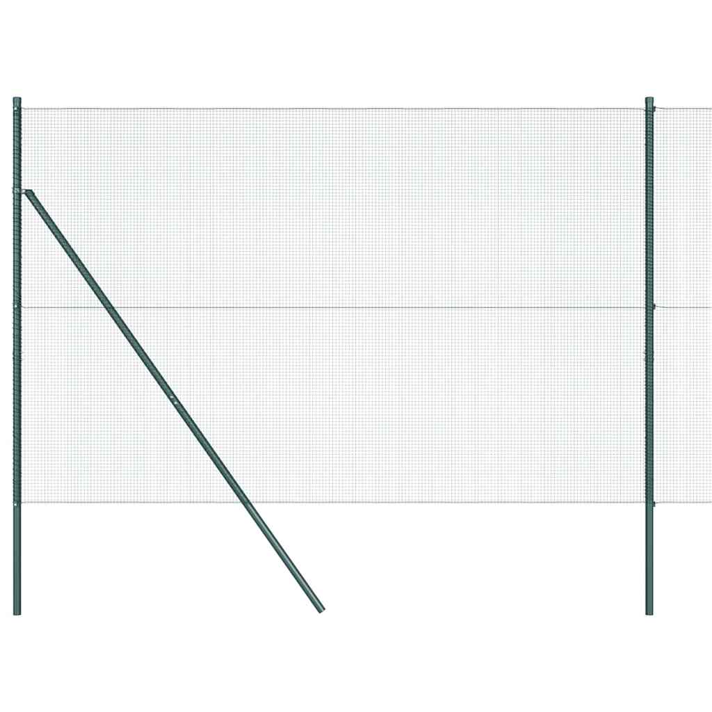 Welded Wire Fence Ground Fix 10 x 1,5 m PVC-Coated Steel Green