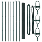 Welded Wire Fence Ground Fix 10 x 1,5 m PVC-Coated Steel Green