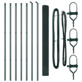 Welded Wire Fence Ground Fix 10 x 1,5 m PVC-Coated Steel Green - Top-Down View