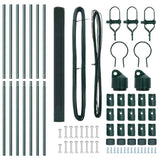 Welded Wire Fence Ground Fix 10 x 1,5 m PVC-Coated Steel Green - 45-Degree Angle