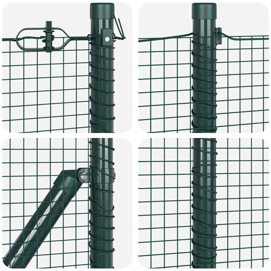 Welded Wire Fence Ground Fix 25 x 0,5 m PVC-Coated Steel Green