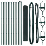 Welded Wire Fence Ground Fix 25 x 1 m PVC-Coated Steel Green - Top-Down View
