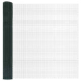 Welded Wire Fence Ground Fix 25 x 1 m PVC-Coated Steel Green