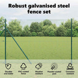Welded Wire Fence Ground Fix 25 x 1,5 m PVC-Coated Steel Green
