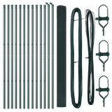 Welded Wire Fence Ground Fix 25 x 1,5 m PVC-Coated Steel Green