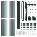 Fence with Posts Green 1.5 x 25 m Steel - Rear View