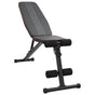Weight Bench Manual Black 131 x 41 x 110 cm Powder-Coated Steel