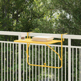 Hanging Balcony Table Mustard 60 x 39 x 65 cm Steel