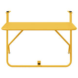 Hanging Balcony Table Mustard 60 x 39 x 65 cm Steel