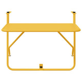 Hanging Balcony Table Mustard 60 x 39 x 65 cm Steel - Rear View