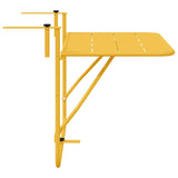 Hanging Balcony Table Mustard 60 x 39 x 65 cm Steel - Close-Up Angle