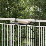 Hanging Balcony Table Folding Black 60 x 39 x 65 cm Steel