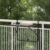 Hanging Balcony Table Black 60 x 39 x 65 cm Steel