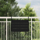 Hanging Balcony Table Black 60 x 39 x 65 cm Steel - Top-Down View