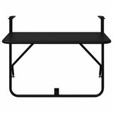 Hanging Balcony Table Folding Black 60 x 39 x 65 cm Steel