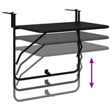 Hanging Balcony Table Folding Black 60 x 39 x 65 cm Steel