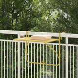 Hanging Balcony Table Folding Gold 60 x 39 x 65 cm Steel