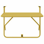 Hanging Balcony Table Folding Gold 60 x 39 x 65 cm Steel