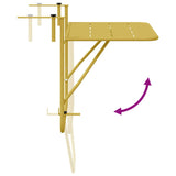 Hanging Balcony Table Gold 60 x 39 x 65 cm Steel - Extra Image