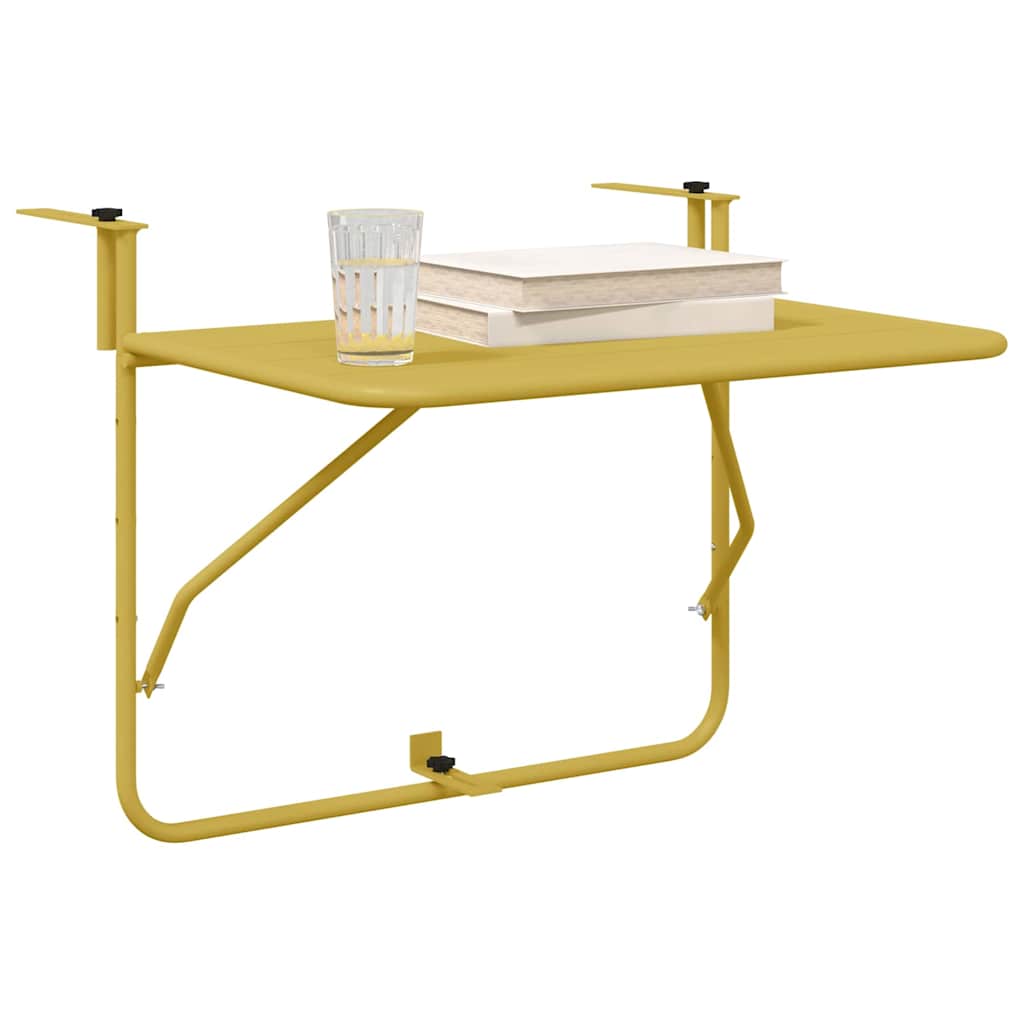Hanging Balcony Table Gold 60 x 39 x 65 cm Steel