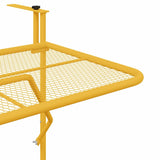 Hanging Balcony Table Mustard 60 x 39 x 65 cm Steel - Low Angle